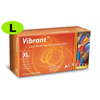 Vibrant Latex Gloves P/F - Large
